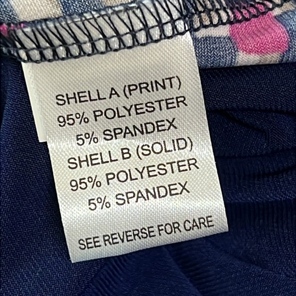 TRAVELSMITH Navy Print Stretch Waist Skirt Size Small - Picture 4 of 7